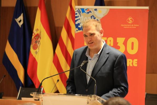 El pregonero, Santiago Benito, del Club Bàsquet Salou