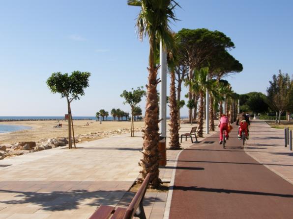 Cambrils acaba la senyalització del carril bici del passeig de Ponent