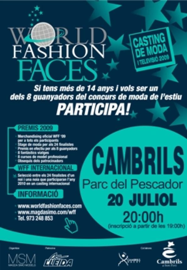 Cambrils acoge mañana 20 de julio un cásting de moda y televisión para jóvenes a partir de 14 años