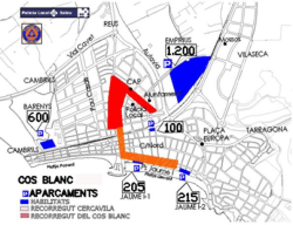 Salou is prepared to receive 2500 cars for the Cós Blanc celebration this Saturday